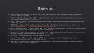 Using the RIDE Model for Group Projects