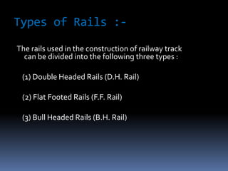 All Types Of Rails T M A E S POLYTECHNIC HOSPET BOYS | PPTX