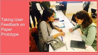 Taking User
Feedback on
Paper
Prototype
 