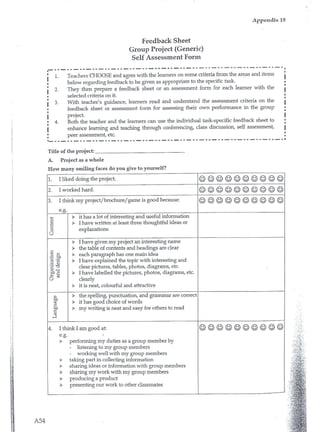 Group report Self-assessment form