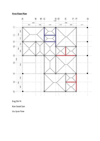 First Floor Plan
Eng Shi Yi
Kan Sook San
Liu Jyue Yow
 