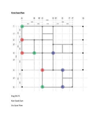 First Foor Plan
Eng Shi Yi
Kan Sook San
Liu Jyue Yow
 