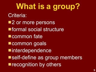 Groups & Leadership