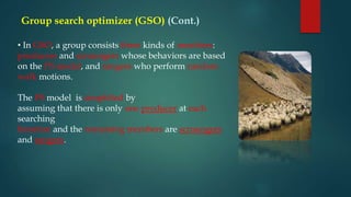Group Search Optimizer (GSO) (Population base algorithm) | PPT