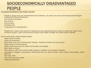 Poorer mental health