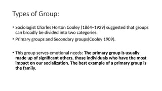 GROUPS & ORGANIZATION ......2nd ppt.pptx