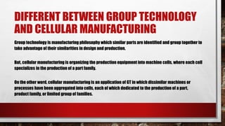 Group technology and cellular manufacturing | PPTX