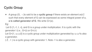 Cyclical Integral The ppt on group theory of discrete mathematics | PPTX