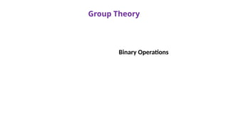 Group theory - Basic introduction and key terms | PPTX