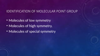 point group group theory inorganic chemistry | PPTX