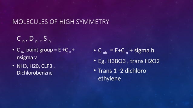 point group group theory inorganic chemistry | PPTX | Chemistry | Science