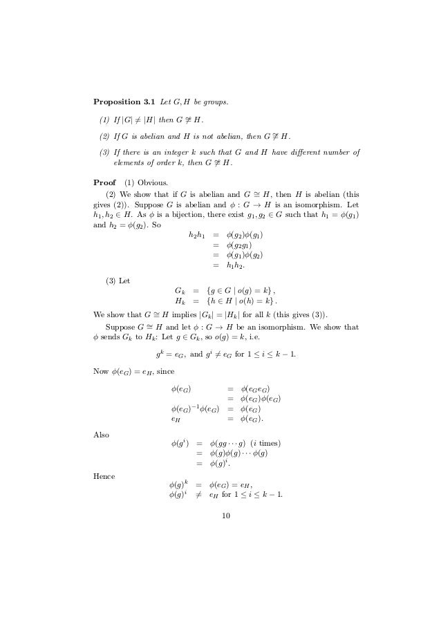 Group Theory Notes