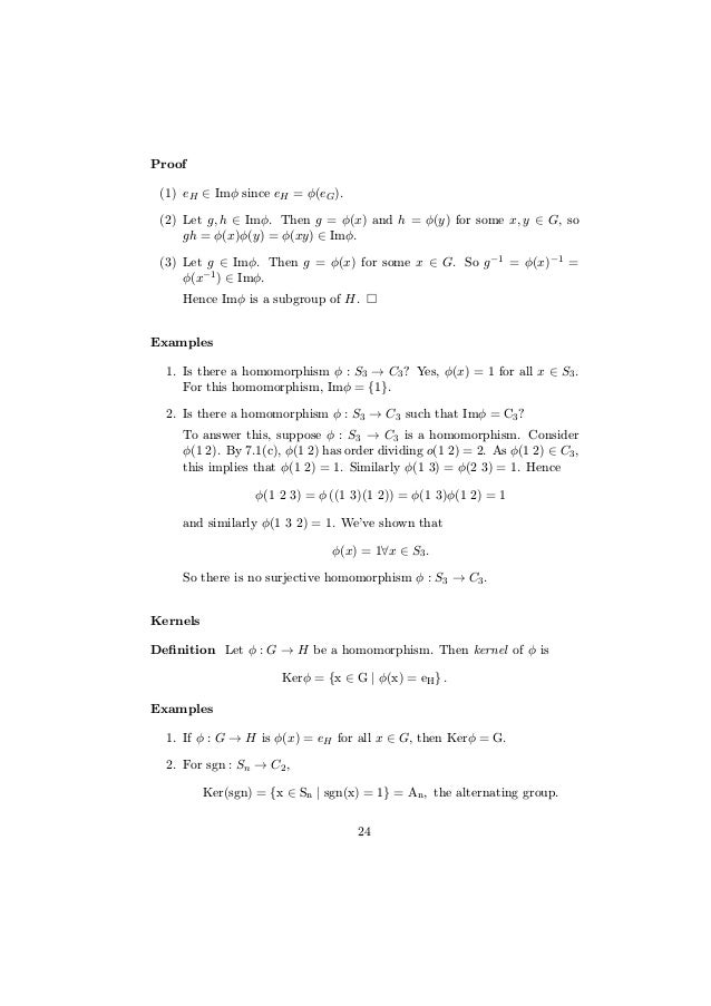 Group Theory Notes