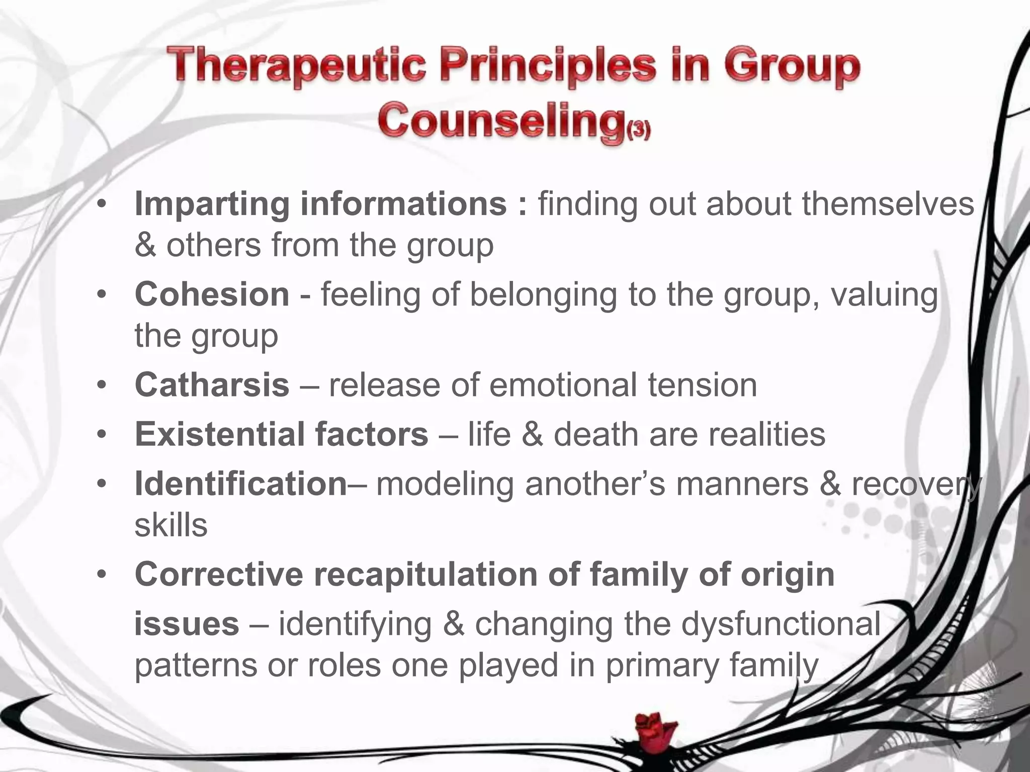 Group therapy in stages of recovery from addiction | PPSX