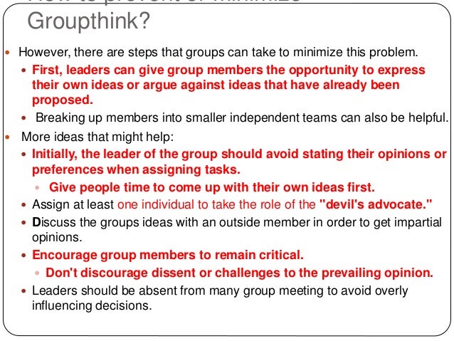 Real Life Examples Of Groupthink – GSJVO