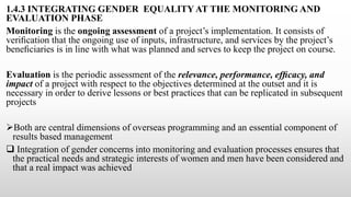 INTEGRATING GENDER EQUALITY IN TO PROJECTS AND PROGRAMS | PPTX