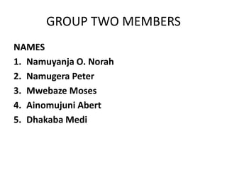 Group two members | PPTX