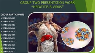 Presentation on hepatitis b virus infection | PPTX