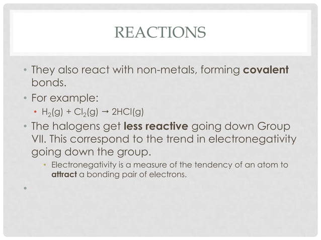 Group VII elements - Halogens | PPTX