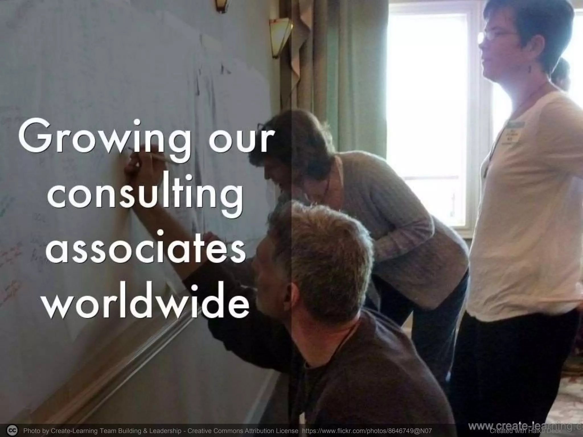 Photo by Create-Learning Team Building & Leadership - Creative Commons Attribution License https://www.flickr.com/photos/8646749@N07 Created with Haiku Deck
 