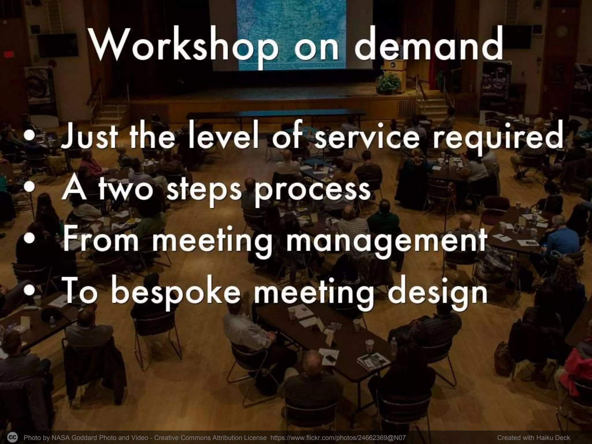 Photo by NASA Goddard Photo and Video - Creative Commons Attribution License https://www.flickr.com/photos/24662369@N07 Created with Haiku Deck
 