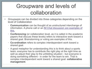 Groupware tech | PPT