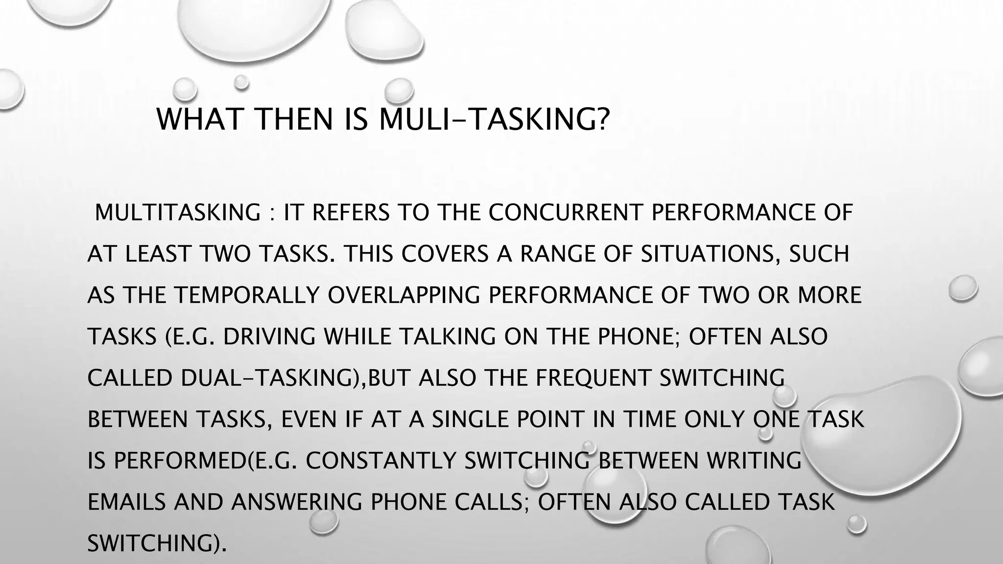 Group work on multitasking | PPT