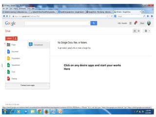 Click on any desire apps and start your works
Here

 