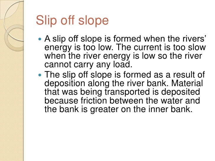 Features formed by a river