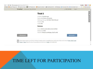 TIME LEFT FOR PARTICIPATION
 