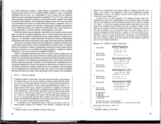 ser o efeito particular do dórico; o frigio inspira o entusiasmo15
.» Será a posição
central da oitava dórica mi-mi' no sistema perfeito completo, ou seja, a localização
intermédia dos seus tons, ou a combinação de tons e meios—tons da respectiva
espécie de oitava ou harmonia (descendo na seqüência T-T-m-T-T-T-m), o factor que
induz um humor moderado e tranquilo ou, mais genericamente, qualquer outro estado
de espírito? Possivelmente, uma conjugação de ambas as coisas, mas o mais provável
é que Aristóteles não tivesse em mente nada de tão técnico e específico, mas sim a
natureza expressiva genérica das melodias e configurações melódicas características
de um determinado modo, pois associava de forma bem clara a estes elementos os
ritmos particulares e as formas poéticas correspondentes a esse modo.
Poderá ter havido outras associações, nem poéticas nem musicais, como as tradi-
ções, os costumes e as atitudes adquiridas, mais ou menos inconscientes, para com os
diferentes tipos de melodia; é também possível que, originariamente, os nomes dórico,
frigio, etc., se referissem a estilos particulares de música ou formas de interpretação
características das diversas raças de que o povo grego dos tempos históricos descendia.
Apesar das contradições e imprecisões que dificultam o trabalho do estudioso dos
textos antigos sobre música, há uma correspondência assinalável entre os preceitos
teóricos de Aristóxeno a Alípio e os fragmentos musicais que sobreviveram. Dois de
entre estes prestam-se a ser estudados com algum pormenor: o epitafio de Seikilos
(NAWM 2) e um coro do Orestes de Eurípides (NAWM 1).
Ambos os exemplos ilustram até que ponto os escritos teóricos podem servir de
guia para a compreensão dos recursos técnicos da música grega que subsistiu até aos
nossos dias. Os sistemas tonais descritos na literatura parecem ter aplicação na música
escrita e poderão ter sido igualmente fundamentais para a música mais corrente que
não ficou registada por escrito. Entretanto, convém lembrar que, se Eurípides escreveu
a música dofragmentodo Orestes, fê-lo quase um século antes de Aristóxeno e de ou-
tros autores começarem a analisar o sistema de tons. Por conseguinte, não é de admirar
que esse fragmento não se harmonize tão bem com a teoria. Se a canção de Seikilos
está mais de acordo com a teoria, talvez seja porque a teoria orientou a sua composição.
NAWM 2 — EPITAFIO DE SEIKILOS
O epitafio de Seikilos, embora seja o mais tardio dos dois exemplos, será examinado
em primeiro lugar, uma vez que está completo e apresenta menos problemas analíti-
cos. O texto e a música estão inscritos numa esteia ou pedra funerária encontrada em
Aidine, na Turquia, próximo de Traies, e datam, aproximadamente, do século i d. C.
Todas as notas da oitava mi-mi', com Sol e Dó sustenidos (v. exemplo 1.5), entram na
canção, de forma que a espécie de oitava é inequivocamente identificável como aquela
a que Cleónides deu o nome de frigia, equivalente à escala de Ré nas teclas brancas
de um piano. A nota que mais se destaca é o lá, sendo as duas notas extremas mi e
mi'. A nota lá é a mais freqüente (oito vezes), e três das quatro frases começarn_com
ela; mi' é a nota mais aguda das quatro frases e repete-se seis vezes; mi é a nota final
da peça. De importância subsidiária são sol, que encerra duas das frases, mas é omitido
no fim, e ré', que é' a última nota de outra das frases.
A importância do lá é significativa, porque se trata da nota central, ou mese, do
sistema perfeito completo. Em Problemas, obra atribuída a Aristóteles (mas que
15
Política, 8.1340a; cp. com a República de Platão, 3.398 e segs.
28
poderá não ser inteiramente da sua autoria), afirma-se o seguinte: «Em toda a boa
música o mese repete-se com freqüência, e todos os bons compositores recorrem
freqüentemente ao mese, e, se o deixam, é para em breve voltarem a ele, como não
o fazem com mais nenhuma nota"1
.»
A oitava mi-mi', com dois sustenidos, é um segmento da dupla oitava Si-si',
identificada por Alípio como correspondendo ao tonos diatónico iástico, uma forma
menor do modo frigio que é também conhecida pelo nome de tonos jónico (v. exemplo
1.5 e figura 1.1). Este tonos transpõe o sistema perfeito maior para um tom inteiro
acima da sua localização natural, hipolídia, em Lá-là', na notação de Alípio. A iden-
tidade do tonos, porém, não parece ser essencial à estrutura da peça, pois os tons que
nela mais se destacam, lá e mi, funcionam nesse tonos como lichanos meson e
paranete diezeugmenon, ambos instáveis (v. exemplo 1.3). Na escala tética, em con-
trapartida, as notas mi, lá e mi' são hypate meson, meson, mese e nete diezeugmenon,
todas notas estáveis, e a espécie de quinta lá-mi', que domina a maior parte da peça,
bem como a espécie de quarta mi-lá, que prevalece no final, dividem a espécie de
oitava em duas metades consonantes.
Exemplo 1.5 — Epitafio de Seikilos (transcrição)
Notas musicais
Ritmo do texto
Ritmo da música
Notas musicais
Ritmo do texto
Ritmo da música
K 1 Z 1_K O C 0_
uriócv õA-ws o ù Au-noû-
L B B L D D L
L B B B B B L B + L
Notas musicais
Ritmo do texto
Ritmo da música
C K Z I K I K C ojt
npôs ÓAL'YOV é — OTLTÒ çnv,
B B D B L D B L
B B B B B B B L B + L
Notas musicais
Ritmo do texto
Ritmo da música
C K O I Z K C C c J C l
TÒ icXoi ÔXPÓVOS àltaL- TEL .
B B B C B B D L L
B B B B B B B L B + L
D = silaba dicrónica
B = sílaba breve
L = silaba longa
I = posição possível da thesis
C = sílaba comum
Até ao fim dos teus dias, vive despreocupado.
Que nada te atormente. A vida é demasiado breve, e o tempo cobra o seu tributo.
Extraído de Music Theory Spectrum. 7. 1985, 171-172.
1 6
Aristóteles, Problemas, 19.20 (919a).
29
 
