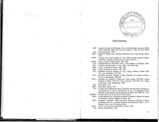 ProP C>
^ --A
Abreviaturas
AIM — American Institute of Musicology; entre as suas publicações contam-se CEKM,
CMM, CSM, MD, MSD. Para uma lista completa, v. MD, 39, 1985, 169-20.
AM — Acta Musicologica, 1929-.
AMM — Richard H. Hoppin (éd.), Anthology of Medieval Music, Nova Yorque, Norton,
1978.
CDMI— / classici delia musica italiana, 36 vols., Milão, Instituto Editoriale Italiano,
1918-1920, e Società Anónima Notan la Santa, 1919-1921.
CEKM — Corpus of Early Keyboard Music, AIM, 1963-.
CM — Collegium Musician, New Haven, 1955-, 2.a
série, Madison, A-R Editions, 1969-.
CMI— / classici musicali italiani, 15 vols., Milão, 1941-1943, 1956.
CMM— Corpus mensurabilis musicae, AIM, 1948-.
CSM— Corpus scriptorum de musica, AIM, 1950-.
DdT— Denkmdler deustscher Tonkunst, 65 vols., Leipzig, Breitkof & Hartel, 1892¬
1931; repr. Wiesbaden, 1957-1961.
DTB — Denkmaler deustscher Tonkunst, 2, Folge, Denkmaler der Tonkunst in Bayern,
38 vols., Braunschweig, 1900-1938.
DTOe— Denkmaler der Tonkunst in Oesterreich, Viena, Artaria, 1894-1904; Leipzig,
Breitkopf & Hartel, 1905-1913; Viena, Universal, 1919-1938; Graz, Akade-
mische Druck- und Verlagsanstalt, 1966-.
EM — Early Music, 1973-.
E M H — Early Music History, 1981-.
EP — R. Eitner (éd.), Publikationen altérer praktischer und theoretischer Musikwerke,
vorzugsweise des xv, und xvi. Jahrhunderts, 29 vols, in 33 Jahrgãnge, Berlim,
Bahn and Liepmannssohn; Leipzig, Breitkopf & Hartel, 1873-1905; repr. 1967.
GLHWM — Garland Library of the History of Western Music.
GMB — Arnold Schering (ed.), Geschichte der Musik in Beispielen (História da Música
em Exemplos), Leipzig, Breitkopf & Hartel, 1931.
HAM— Archibald T. Davison e Willi Apel (eds.), Historical Anthology of Music,
Cambridge, 1950, vol. 1, Oriental, Medieval, and Renaissance Music, e vol. 2,
Baroque, Rococo, and Pre-Classical Music.
JAMS — Journal of the American Musicological Society, 1948-.
JM— Journal of Musicology, 1982-.
13
 
