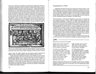 a duas vozes, geralmente tenor-soprano, acrescentando em seguida uma terceira voz
e, finalmente, uma quarta, conforme ensinavam os manuais mais antigos, era agora
considerado impróprio. Pietro Aron, escrevendo em 1524 (v. vinheta), aconselhava os
compositores a escreverem todas as vozes em simultâneo, e não de cada vez, embora
reconhecendo que os principiantes fariam melhor se seguissem o método tradicional.
Como mecanismo para se obter uma harmonia plena em todos os pontos, ou seja, quer
acordes com quinta e terceira, quer com sexta e terceira sobre a voz mais grave, os
teóricos, entre eles Aron, publicaram «tabelas de consonância», que mostravam quais
as opções possíveis para as outras vozes se o soprano e o tenor tivessem entre si um
dado intervalo. Como a operação implicava uma boa dose de tentativa e erro, os
compositores recorriam, por vezes, ao expediente de escreverem as partituras em
ardósias ou em papel barato. O teórico Lampádio (1537), por exemplo, dá um breve
exemplo de uma partitura com linhas de compasso e data essa invenção do tempo de
Página de rosto do método deflautade bisel, Opera intitúlala Fontegara. Um conjunto de flautistas
e dois cantores interpretam uma peça seguindo a música pelos respectivos cadernos impressos. Em
primeiro plano vêem-se duas cometas de madeira e pendurados na parede três violas e um alaúde
Josquin e Isaac. Na verdade, chegaram até nós bastantes partituras manuscritas da
década de 1560; a primeira partitura de conjunto impressa surgiu em 1577.
A aplicação da arte da imprensa à música foi, como é evidente, um acontecimento
de amplas conseqüências. Em vez de um reduzido número de manuscritos preciosos
laboriosamente copiados à mão e sujeitos a todo o tipo de erros e variantes, os
músicos tinham agora ao dispor um fornecimento abundante de música nova — não
propriamente a baixo preço, mas ainda assim menos cara do que os manuscritos
equivalentes e de uma precisão uniforme. Além disso, a existência de cópias impres-
sas significava que muitas obras musicais se conservavam, podendo ser interpretadas
e estudadas pelas gerações seguintes. •
192
Compositores do Norte
A hegemonia dos músicos do Norte, que começara já no início do século xv, fica
bem ilustrada pelas carreiras dos principais compositores e intérpretes entre 1450 e
1550: a maioria passou boa parte da vida ao serviço do imperador (serviço que podia
levá-los à Espanha, à Alemanha, à Boêmia ou à Áustria), do rei de França, do papa
ou de uma das cortes italianas. Em Itália as cortes ou cidades-de Nápoles, Ferrara,
Modena, Mântua, Milão e Veneza foram os mais importantes centros de difusão da
arte dos compositores franceses, flamengos e dos Países Baixos.
JOHANNES OCKEGHEM — «Sei bem que Ockeghem foi, por assim dizer, o primeiro que
nestes tempos redescobriu a música, a qual se extinguira quase por completo, tal
como Donatello redescobriu a escultura no seu tempo.» Esta homenagem foi-lhe
prestada por Cosimo Bartoli nos seus Ragionamenti accademici (1567) meio século
após a morte do compositor. Mais próximo do seu tempo é um elogio poético em sua
memória, musicado por Josquin des Prez em 1497, a Déploration sur le trépas de
Jean Ocheghem. Era costume, no século xv, compor lamentações ou déplorations por
ocasião da morte dos músicos famosos. Na peça de Josquin, enquanto o tenor entoa
o introito da missa de requiem [Requiem aeternam («Dai-lhes, Senhor, o eterno
repouso»)], as outras quatro vozes cantam a lamentação, escrita na linguagem poética
rebuscada da época, cheia de alusões mitológicas e jogos de palavras (v. vinheta).
Esta lamentação, que ainda em 1545 foi reimpressa em Antuérpia, é uma de entre as
várias que foram compostas por ocasião da morte de Ockeghem.
A primeira informação que temos sobre Ockeghem, nascido cerca de 1420, é que
em 1443 era cantor no coro da catedral de Antuérpia. Em meados da década de 1440
Q s ^ 2 >
DÉPLORATION SUR LE TRÉPAS DE JEAN OCKEGHEM
Nymphes des bois, déesses des fontaines,
Chantres experts de toutes nations,
Changez vos voix tant cleres et haultaines
En cris tranchants et lamentations.
Car Atropos, tres terrible satrappe,
A vostre Ockeghem attrappe en sa trappe,
Vray trésorier de musique et chief d'oeuvre,
Doct, elegant de corps et non point trappe;
Grant dommaige est que la terre le coeuvre.
Acoutrez vous d'habits de deuil:
Josquin, Piersson, Brumel, Compère,
Et plourez grosses lannes d'oeil:
Perdu avez vostre bon pere.
Requiescant in pace. Amen.
Ninfas dos bosques, deusas das fontes,
Hábeis cantores de todas as nações,
Trocai vossas vozes tão claras e altivas
Por gritos agudos e lamentações.
Pois Átropos, sátrapa terrível,
O vosso Ockeghem apanhou na armadilha,
Vero tesoureiro de música e obras-primas,
Douto, elegante de figura e nada corpulento.
Grande pena é que a terra o cubra.
Envergai vossas vestes de luto,
Josquin, Piersson, Brumel, Compère,
E chorai dos olhos grossas lágrimas,
Haveis perdido o vosso bom pai.
Repouse em paz. Ámen.
Este poema foi manuscrito por Josquin des Prez. Para uma transcrição e fac-símile desta obra, v. Edward E .
Lowinsky (ed.), Hie Mediei Codex of 1518. O verso 7 do poema alude às funções de tesoureiro que Ockeghem
desempenhava na abadia de S. Martin de Tours. Os quatro nomes do verso 11 são compositores famosos da época
(«Piersson» é Pierre de La Rue).
193
 