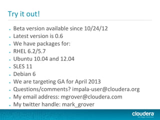 Cloudera Impala: A Modern SQL Engine for Apache Hadoop | PDF