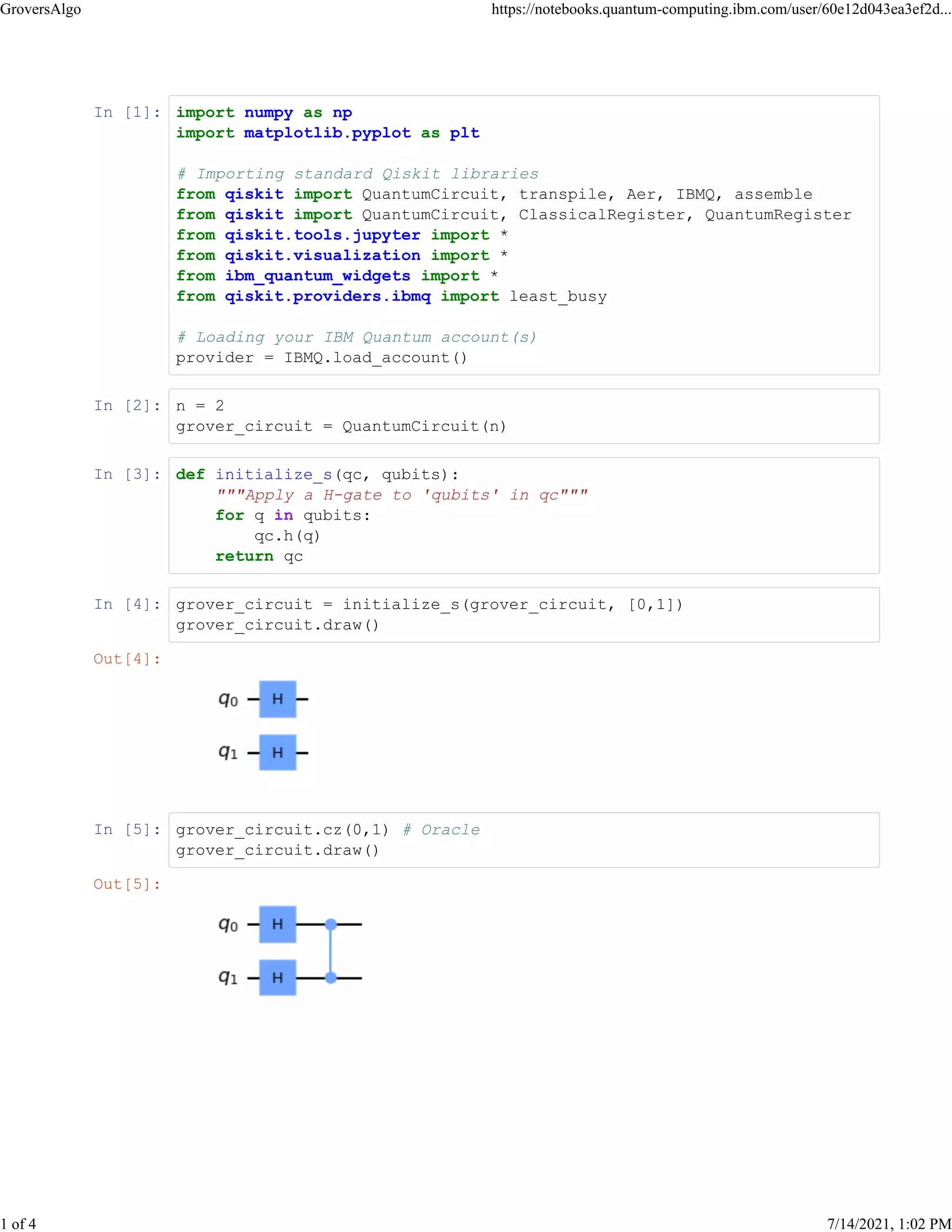 Grover's Algorithm | PDF | Programming Languages | Computing