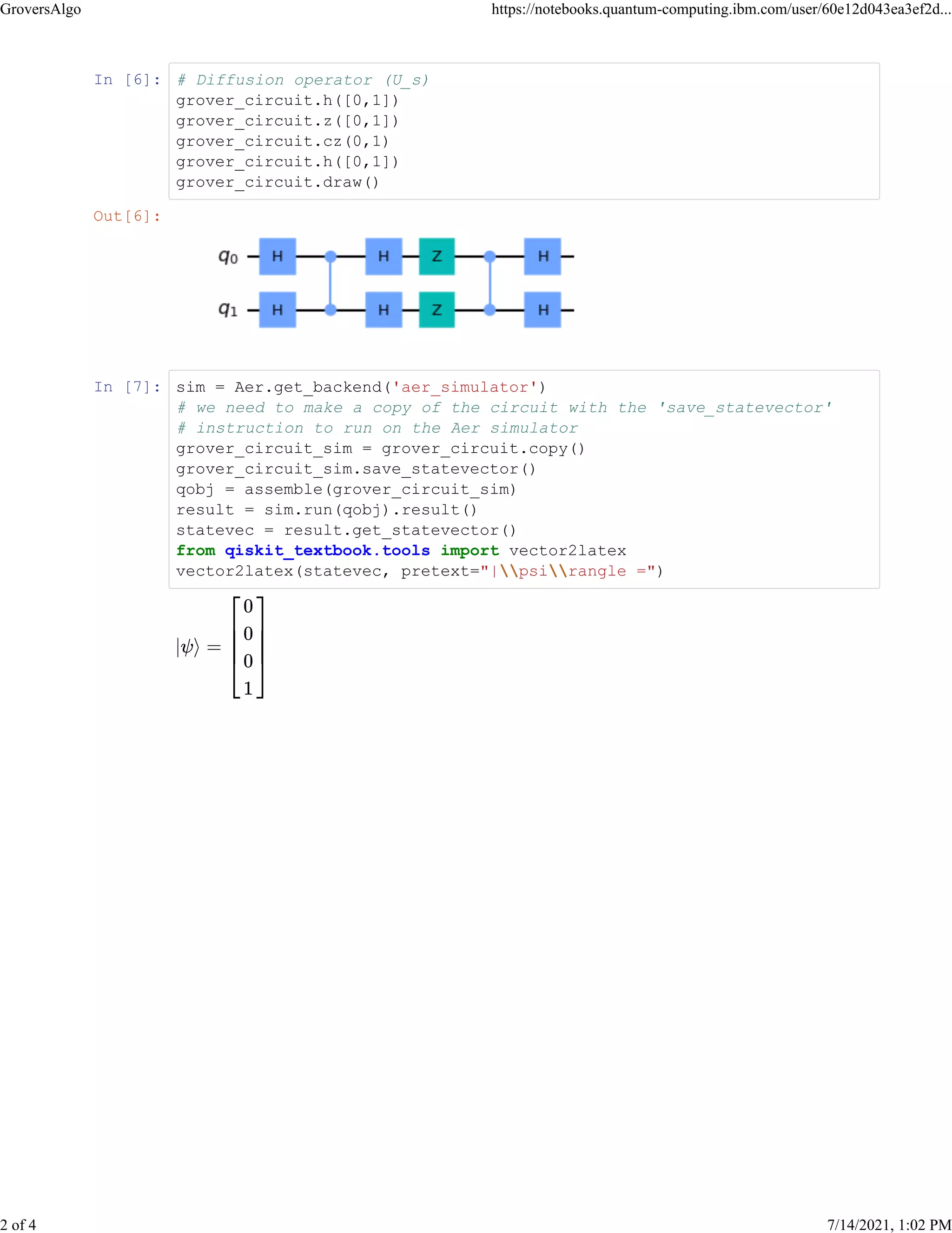Grover's Algorithm | PDF | Programming Languages | Computing