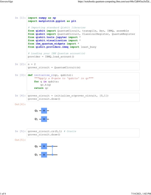 Grover's Algorithm | PDF | Programming Languages | Computing