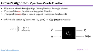 Quantum Search Algorithm | PPTX | Physics | Science