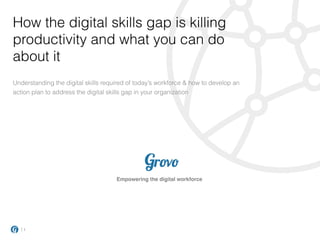 How the digital skills gap is killing 
productivity and what you can do 
about it 
Understanding the digital skills required of today’s workforce & how to develop an 
action plan to address the digital skills gap in your organization 
| 1 
Empowering the digital workforce! 
 