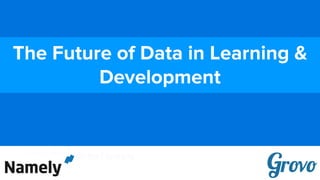 The Future of Data in Learning &
Development
 