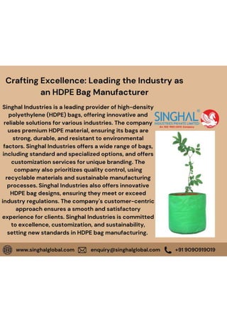 Grow Bag Manufacture | Singhal industries