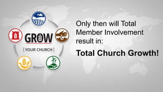 Only then will Total
Member Involvement
result in:
Total Church Growth!
 