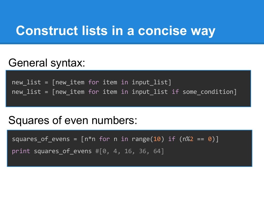python list comprehension python list comprehension