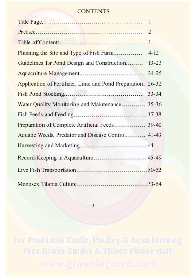 Growel Guide to Fish Ponds Construction & Management