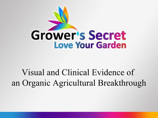 Visual and Clinical Evidence of  an Organic Agricultural Breakthrough 