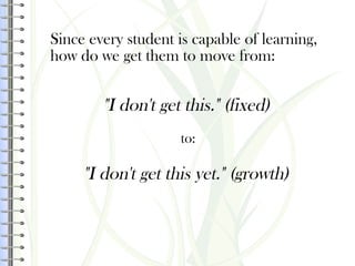 Growth Mindset During Project Based Learning | PDF