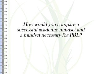 Growth Mindset During Project Based Learning | PDF