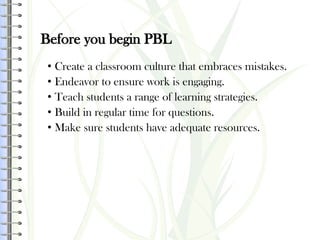 Growth Mindset During Project Based Learning | PDF