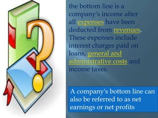 Growing bottom lines | PPTX