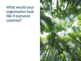 What would your
organization look
like if everyone
coached?
 